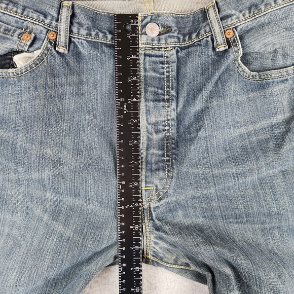 Levi's 501 Original Fit Men's Jeans W35 L32 Button Fly 100% Cotton Medium Wash - Picture 7 of 12